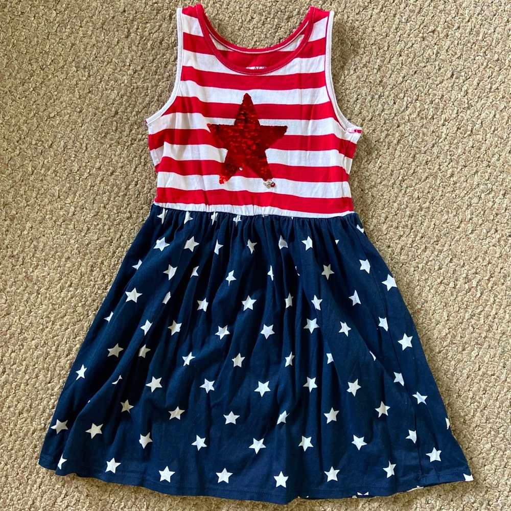 Children’s Place Red, White and Blue dress M/7-8